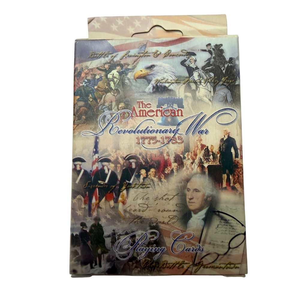 The American Revolutionary War 1775-1783 History Playing Cards Deck Tuck Box